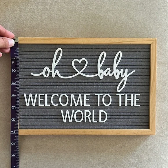 Hobby Lobby Gray and White Welcome Letter Board - Picture 3 of 4